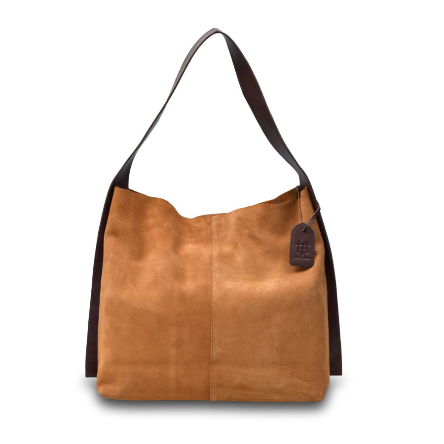 Camel Emeranda Suede Tote