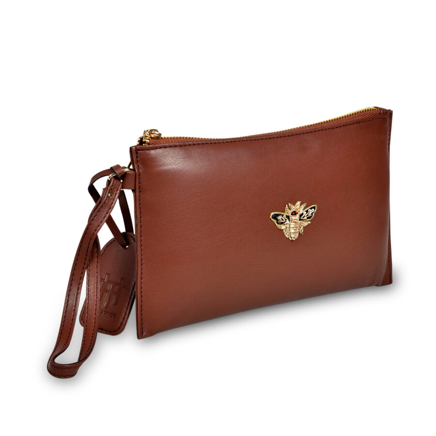 The Tan Brown Bee Wristlet - Image 2