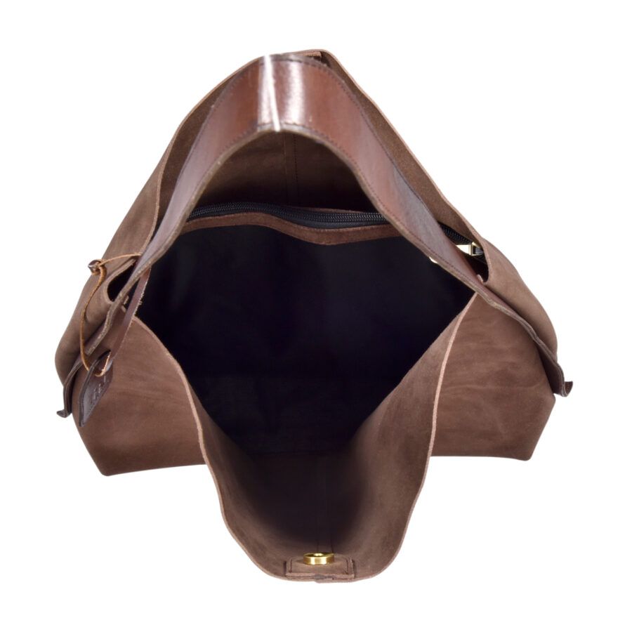 Brown Emeranda Suede Tote - Image 3