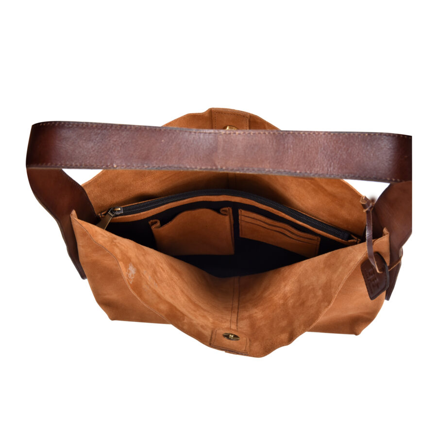 Camel Emeranda Suede Tote - Image 3
