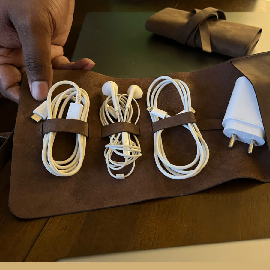 Suede Organising Roll - Image 3